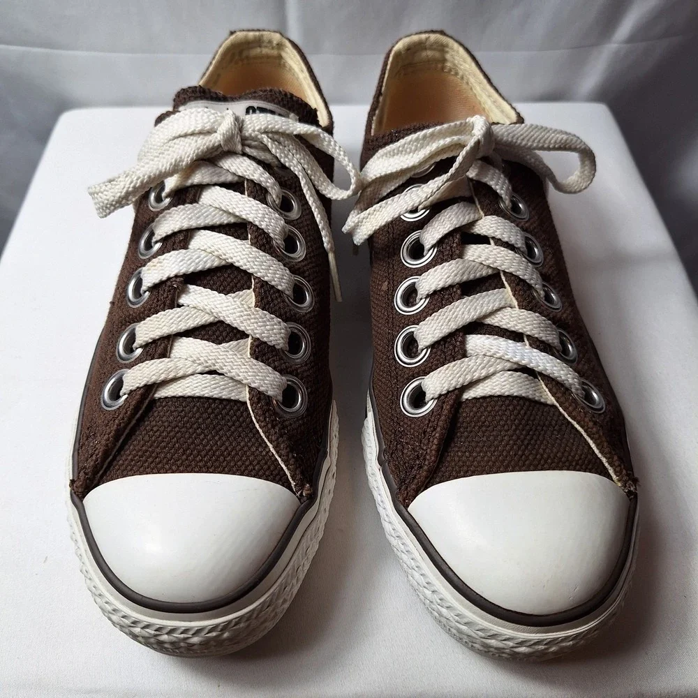 CONVERSE Chuck Taylor All Star Low-Top Sz Women/7 Men/5 Engine Smoke Brown Mesh